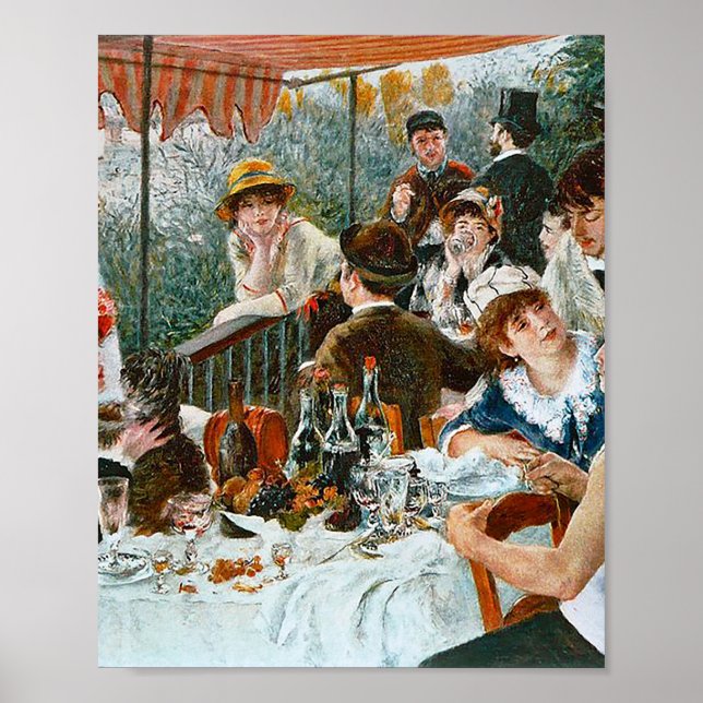 Poster O almoço dos Boateiros por Pierre-Auguste Renoir (Frente)