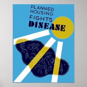 Poster O alojamento de planeamento luta a doença