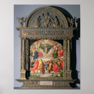Póster O Altarpiece de Landauer, todo o dia de santos,