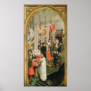 Póster O Altarpiece de sete sacramentos