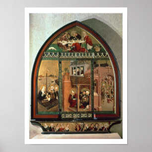 Póster O Altarpiece de Tiefenbronn 1432 (fechado)
