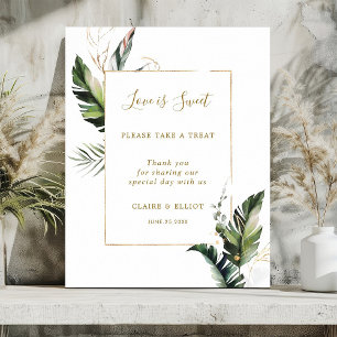 Poster O Amor com Folhagem Tropical é um Bar de deserto d