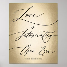 Poster O Amor Com Script De Caligrafia É Um Casamento Int