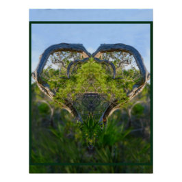 Póster O Amor da Natureza Faux Canvas