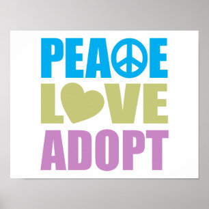 Póster O amor da paz adota