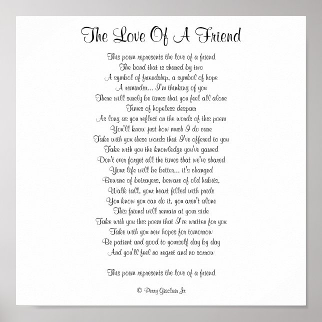 POSTER O AMOR DE UM AMIGO (Frente)