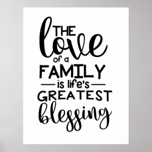 Poster O amor de uma família é a maior bênção da vida