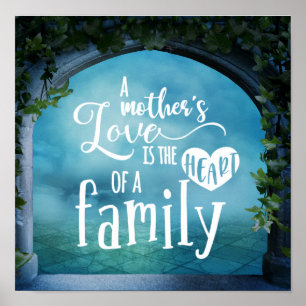 Poster O amor de uma mãe é o coração de uma família