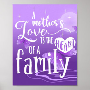 Poster O amor de uma mãe é o coração de uma família