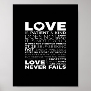 Poster O amor do Corinthians é paciente e bondoso não inv