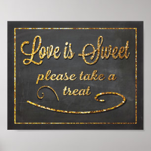 Poster O amor do quadro é sinal doce do casamento do