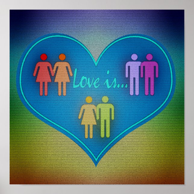 Póster O amor é... (Frente)