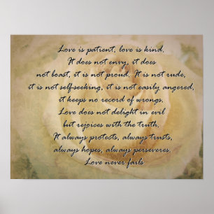 Póster O amor é 1 os Corinthians 13