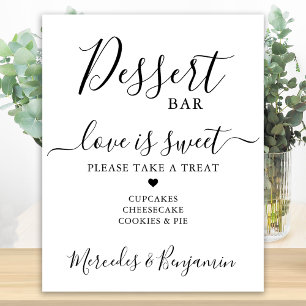Poster O amor é Bar de deserto personalizado doce