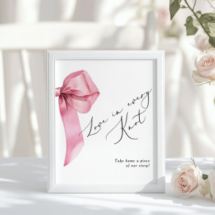 Poster O amor é cada Arco Rosa Nó Favor