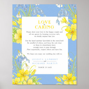 Poster O amor é cuidar da saúde do casamento da primavera