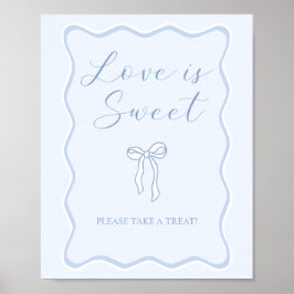 Poster O Amor é Doce Favor de Casamento Blue