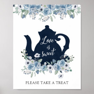 Poster O amor é Doce Pegue um Presente Chá de Noiva
