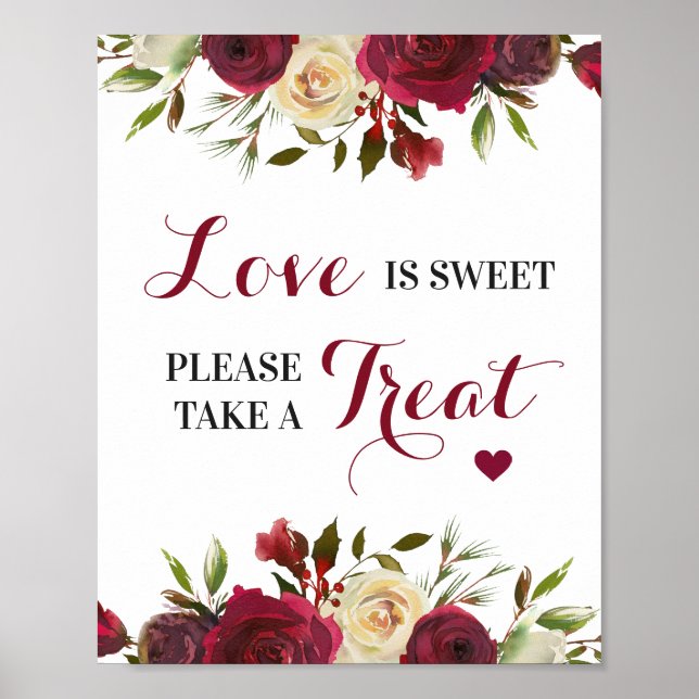 Poster O Amor é Doce Pegue um Tratamento Sinal de Noiva C (Frente)