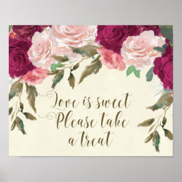 Poster o amor é doce, por favor, pegue o sinal do casamen