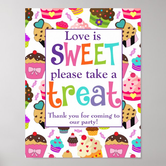Poster O Amor é Doce, Por Favor, Pegue Um Presente (Frente)