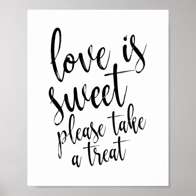 Poster O amor é doce, por favor, pegue um presente Sinal  (Frente)