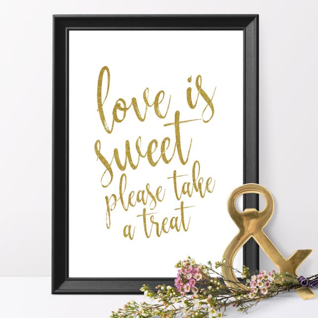 Póster O amor é doce, por favor, pegue um presente Sinal  (Criador carregado)