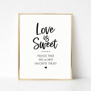 Poster O amor é doce, seu e seu Bar doce.
