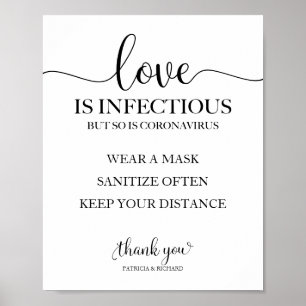 Poster O Amor é Infeccioso, Mas o Coronavírus Também é um