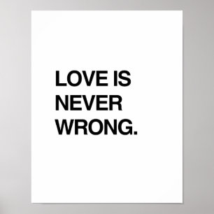 PÓSTER O AMOR É NUNCA ERRADO