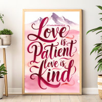 O amor é o amor do paciente é a arte da parede cri