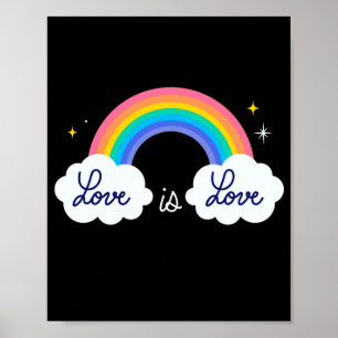 Poster O amor é o amor. LGBT+orgulho. Arco