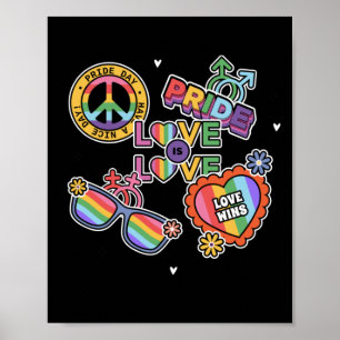 Poster O amor é o amor. O amor ganha. LGBT+orgulho.