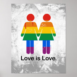 POSTER O AMOR É O CASAL LESBIANO DO AMOR