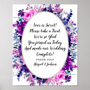 Poster O amor é o doce sinal de Recepção de casamento de 