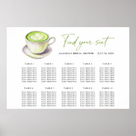 Poster O amor é o gráfico de assentos de Matcha Wedding