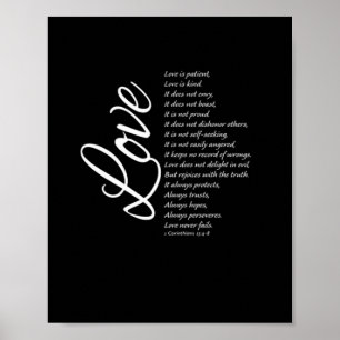 Poster O Amor é Paciente O Amor é Bondoso Coríntios Atemp