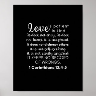 Poster O Amor é Paciente O Amor é Bondoso Coríntios Crist