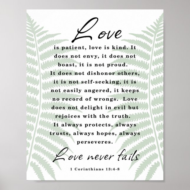 Poster O amor é paciente, o amor é gentil (Frente)