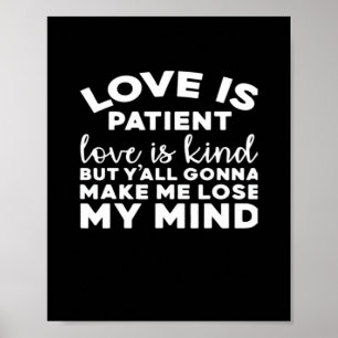 Poster O Amor é Paciente O Amor é Gentil Piada Casamento 