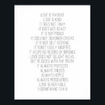 Poster O Amor É Paciente, O Amor É Tipo... - 1 Corintiano<br><div class="desc">O Amor É Paciente,  O Amor É Tipo...  - 1 Corintianos 13</div>