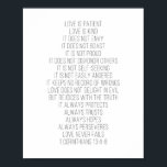 Poster O Amor É Paciente, O Amor É Tipo... - 1 Corintiano<br><div class="desc">O Amor É Paciente,  O Amor É Tipo...  - 1 Corintianos 13</div>