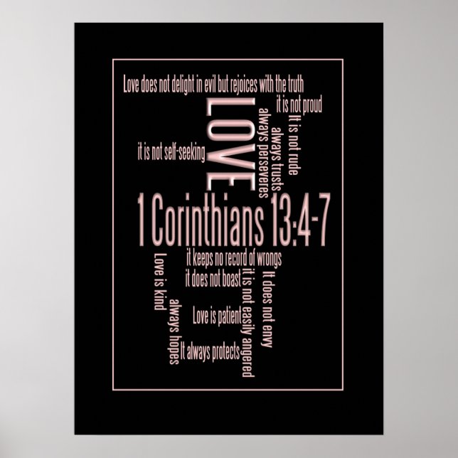 Póster O amor é preto e esbranquiçado do paciente (Frente)