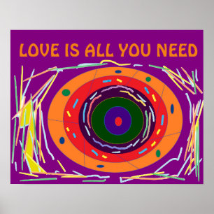 Poster O amor é tudo o que você precisa de decoração de a