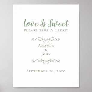 Poster O Amor é um Doce Tratamento Favor de Casamento Ele