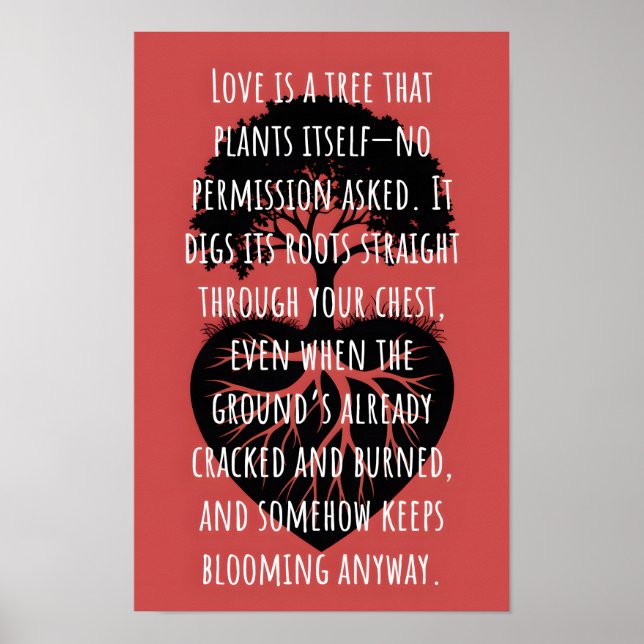 Poster O amor é uma árvore  (Frente)