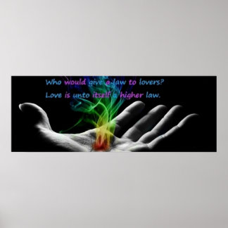 Poster O amor é uma lei mais alto