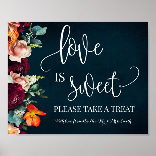 Poster O Amor é Vinho de Mesa Naval Doce Casamento (Frente)