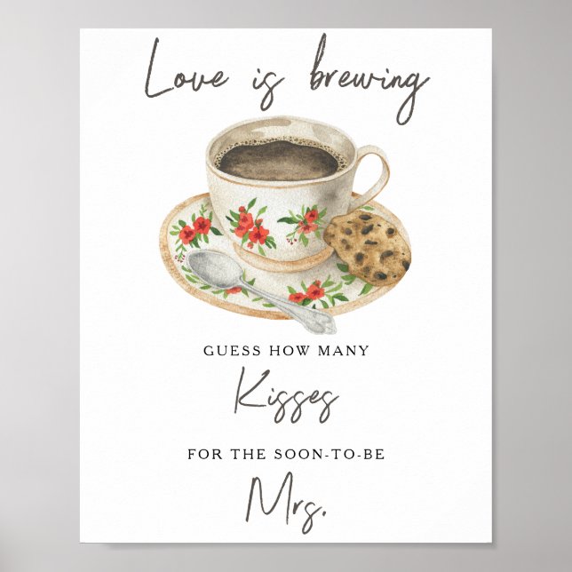 Poster O amor está criando chá de panela Quantos beijos (Frente)