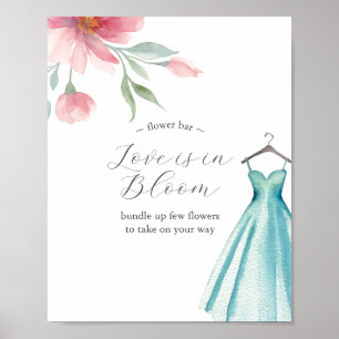 Poster O amor está em flor Cartaz da barra de flores vest